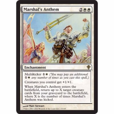 + Marshal s Anthem near mint englisch Worldwake Rare MtG Magic the Gathering +