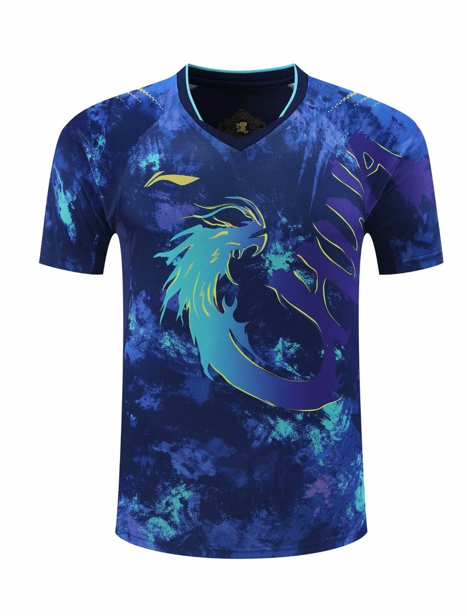 Li-Ning AT DRY XL グラデーションブルー シャツ Li-Ning AT DRY XL グラデーションブルー シャツ Amazon.co.jp