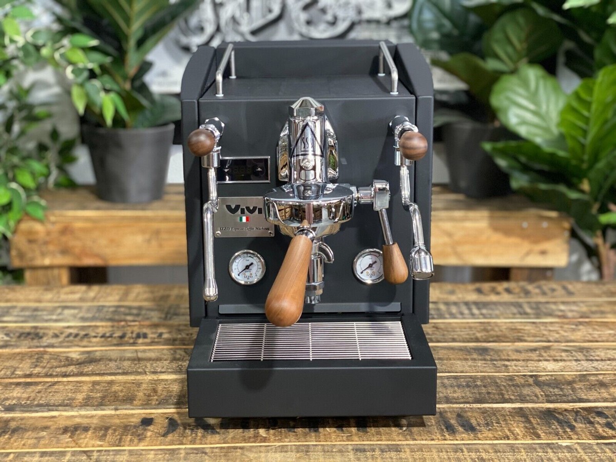 IZZO VIVI DUETTO DUAL BOILER 1GR BRAND NEW BLACK &TIMBER ESPRESSO