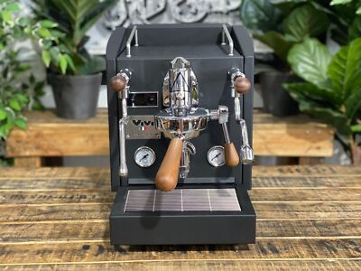 IZZO VIVI DUETTO DUAL BOILER 1GR BRAND NEW BLACK &TIMBER ESPRESSO