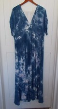 ALTAR'D STATE A Beautiful Soul Blue Tie Dye Maxi Dress Women's Plus Size B 2X