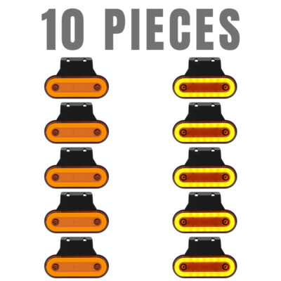 10x Gelb LED Seitenmarkierungsleuchten 12V-24V Begrenzungsleuchte Anhänger LKW