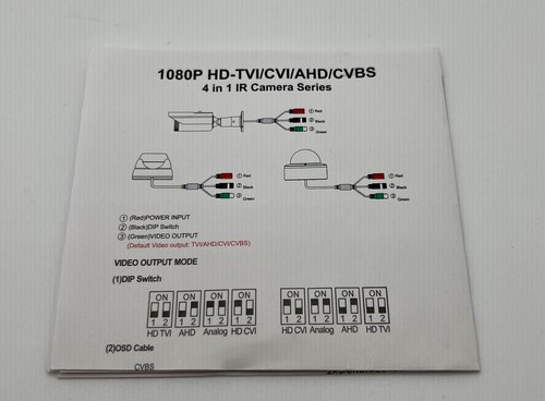 HD Kamera 1080P HD TVI/CVI/AHD/960H 4 in 1 Überwachungs-Dome-Kamera schwarz - Bild 3 von 5
