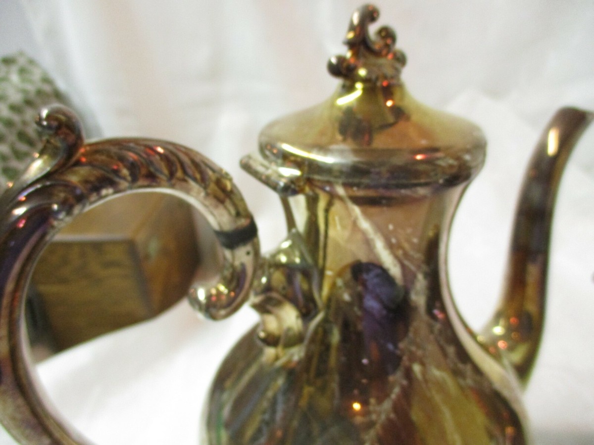 Antique England Sheffield James Dixon & Sons Silver Plated Teapot