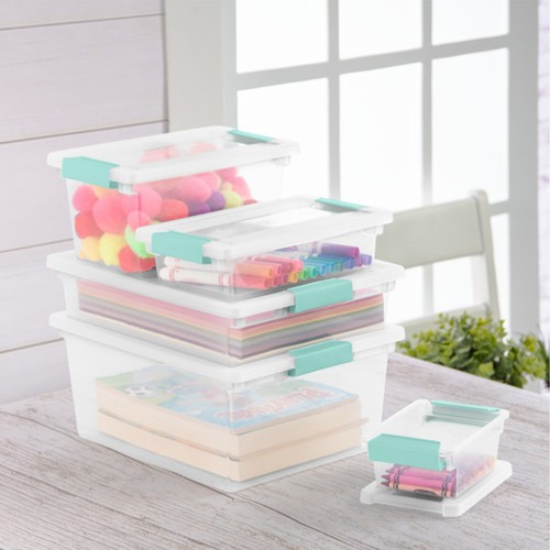 Sterilite Clip Box, Stackable Small Storage Bin with Latching Lid - Picture 24 of 48