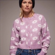 Zara  Floral Knit Cardigan Sweater  sz S  Spring Preview  Bloggers Favorite