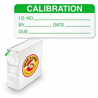 SmartSign Calibration Labels in Dispenser Box ID No./by/Date/Due | Pack of 35...
