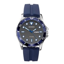 Orologio sportivo analogico uomo 43 mm Baleari con finestra data giorno lunetta fissa gomma