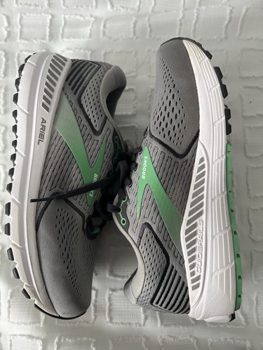 Brooks Ariel 20 Walking Shoes Womens Size 8.5 2E Extra Wide Gray Green Sneakers - Picture 2 of 11
