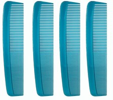 Hair Comb 4 pcs Plastic Dressing Comb Teal