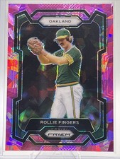 2024 Panini Prizm - Pink Cracked Ice Prizm Rollie Fingers #176