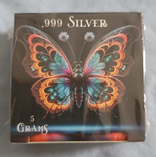 5gm .999 Silver Pan Silver Company Butterfly *SEALED* #344/3000