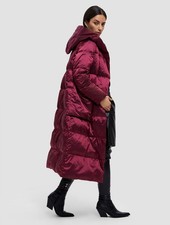 Rare Long Down Coat by Lattelier – Burgundy Iridescent – Size M