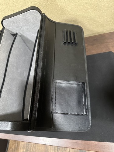 Vintage schwarz Katalog Etui Anwalt Arzt Pilot Attache Dokument Aktentasche - Bild 6 von 7