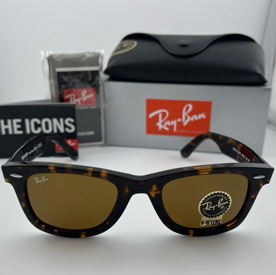 Ray-Ban RB2140 902/57 Original Wayfarer 50mm Sunglasses Brown Lens