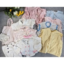 Vintage 60s/70s Baby Clothes Lot 12pc Mixed Infant Outfits Pastel 0-12M Retro
