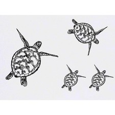 4 x 'Sea Turtle' Temporary Tattoos / Transfers TO00032839 