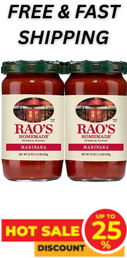Rao's Homemade Marinara Sauce, 22 oz, 2 pack. Convenient Packaging Free Shipping