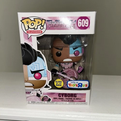 New Sealed Pop Funko Teen Titans Go Glow In The Dark Cyborg Vinyl Figure #609