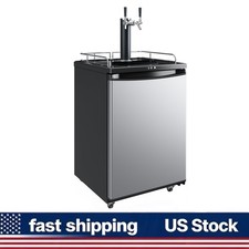 Keg Refrigerator Imitation Stainless Door Beer Kegerator Compact Draft Dispenser