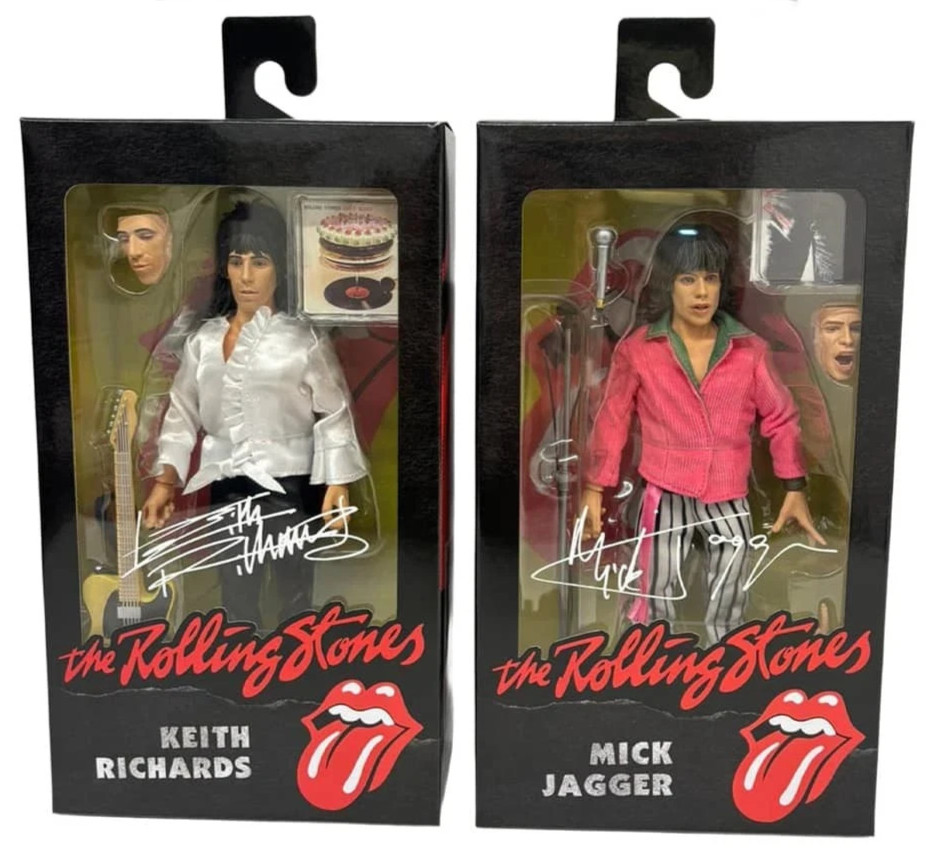 NECA The Rolling Stones Mick Jagger And Keith Richards 8 Inch Clothed Figure Set