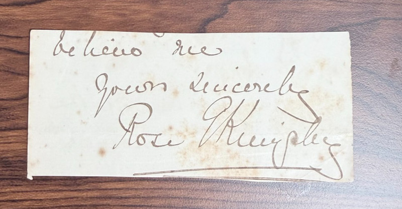 Clip signature Rose Georgina Kingsley (1845–1925) author, traveler, and educator