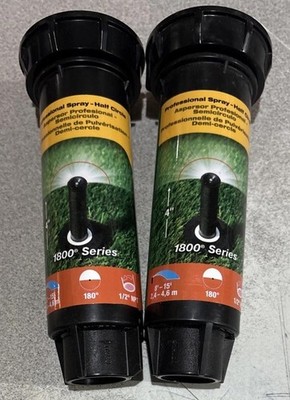 Rain Bird 1800 4'' Pop-Up Adjustable Circle Sprinkler Head 8 -15  180 Deg 2 PACK