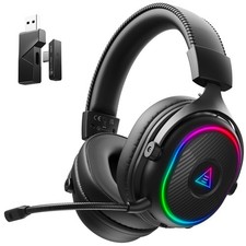 2.4GHz Wireless Gaming Headset for PS5,PC,PS4,Switch,Mobile,Mac, Bluetooth Ga...