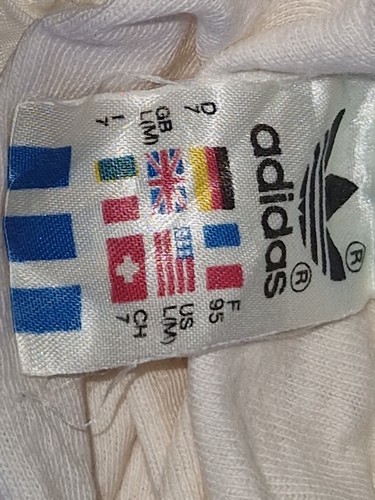 Adidas Nylon Shorts - Weiß blau - vintage- Shiny- Glanz--Gr.7 - Picture 2 of 7