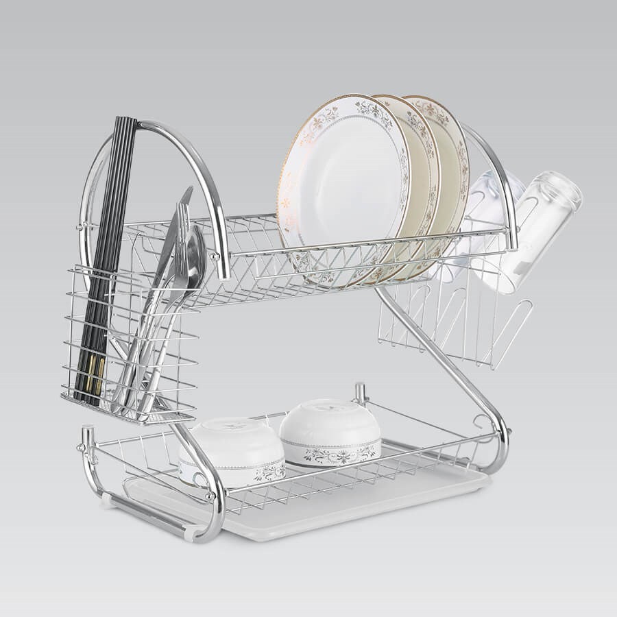4820096559727 Dish drying rack 38 cm MR-1025-38 silver Maestro Maestro 5190₽