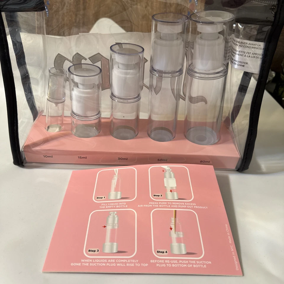 Новый Juicy Couture косметический прозрачный сумка с логотипом JC мульти путешествий бутылки - Изображение 3 из 4