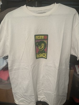 TRAVIS SCOTT Astroworld Fest 2021 Utopia Merch Bear T-Shirt White Medium   