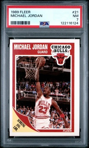 1989 FLEER #21 MICHAEL JORDAN PSA 7