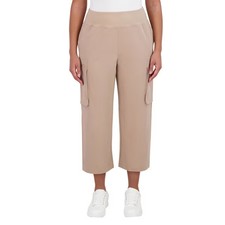 SAGE Collective Women's Cargo Pant ZIP POCKETS , Tan NEW WITH TAGS M L