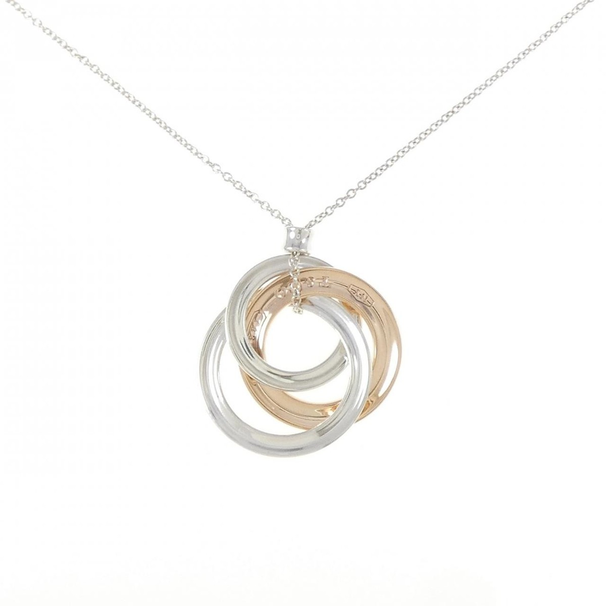 Authentic Tiffany 1837 Interlocking Circle Necklace #260-007