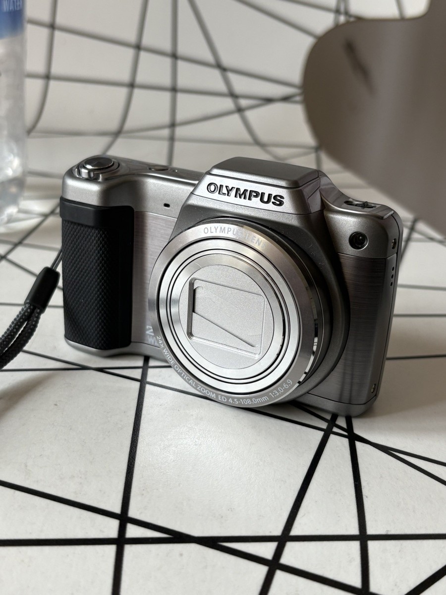 Olympus SZ15 12.0MP Digital Compact Camera - Silver- No Charger