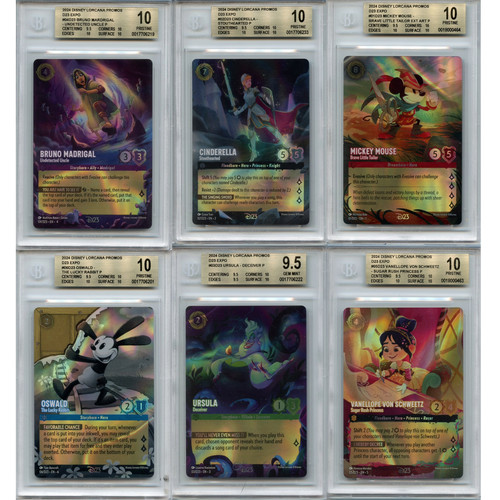 D23 Disney Lorcana 2024 Expo Complete Set All **PRISTINE BGS 10 & BGS 9.5Q++**