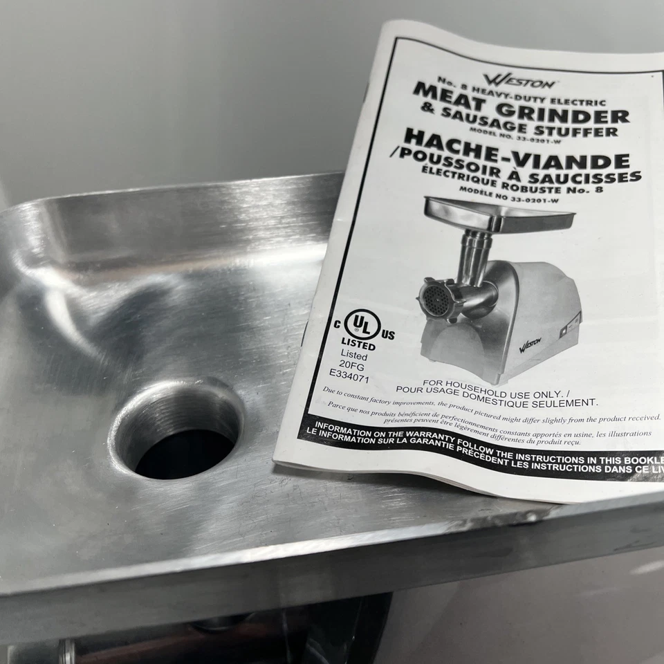 Weston модель 33-0201-w мясорубка и начинка для колбасы - Изображение 2 из 4