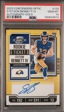 2023 Panini Contenders Optic Gold Auto /10 Stetson Bennett PSA 10.  POP 1 💥
