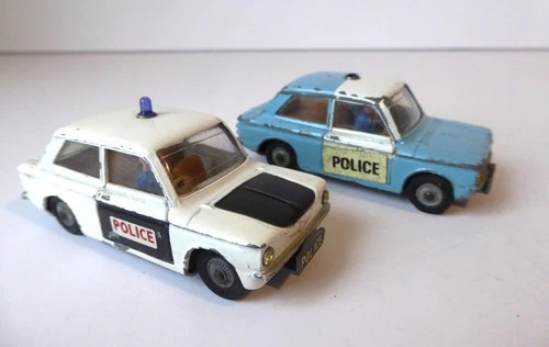 2 x Corgi Toys 506 'SUNBEAM IMP' Police Panda Cars  1:43 Vintage Diecast JOB LOT