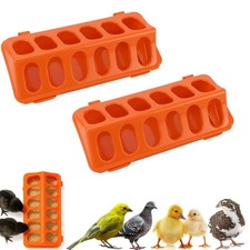Plastic Flip-Top Poultry Feeder Tray for Baby Chickens, Ducks, Quail  Birds