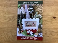 Snowman 2025 85x45st. Cross Stitch Chart By Primrose Cottage Stitches