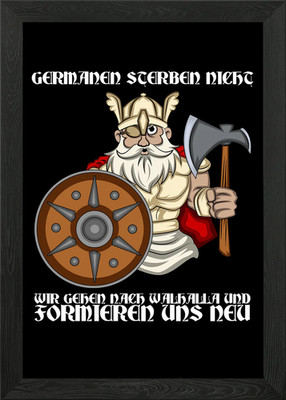 Altgermanisch Odin gerahmtes Wandbild Poster Leinwanddruck Bild