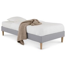 Sommier tapissier 90x190 à lattes avec revêtement en tissu, déhoussable