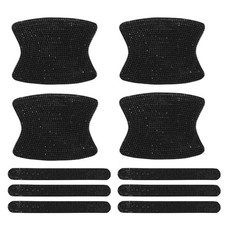 WZP 10PCS Bling Car Door Handle Protector, Crystal Rhinestone Auto Doors Black
