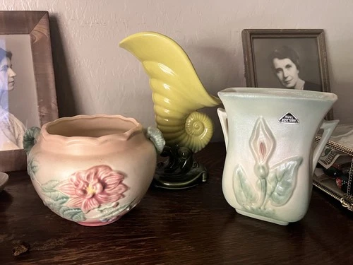 MCM Vintage Hull Pottery Vases/Planter Lot of 3