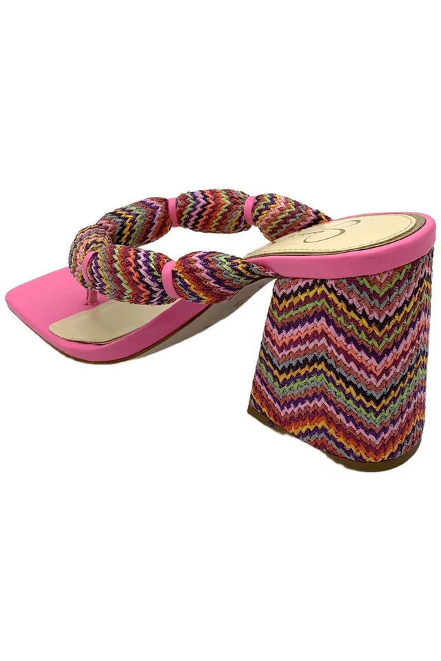 Sandalia Tanga Jessica Simpson Mujer Olimpio Tacón Rubor Multi Foto 3 de 3