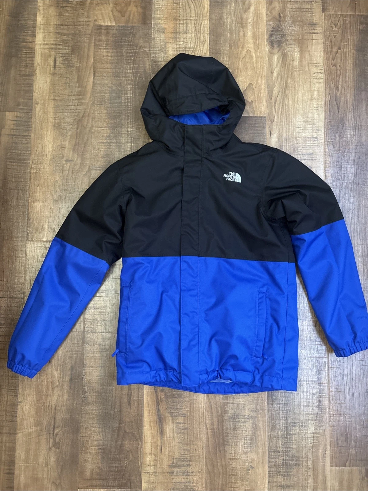 The North Face Hyvent Antora coat Rain Jacket boys LG 14/16 3 in 1 colorblock