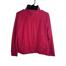 Lauren Ralph Lauren Large Pink Athletic Full Zip Jacket Preppy Athleisure Spring