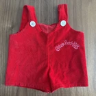 Vintage 1980’s Cabbage Patch Kids, Embroidered Red Romper, Overalls